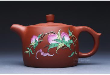 宜兴紫砂壶作品：福寿井栏-张丽