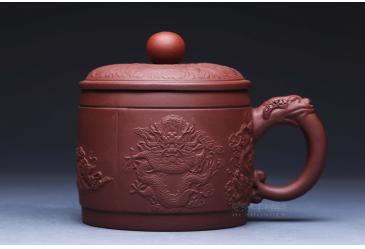 宜兴紫砂壶作品：双龙戏珠-陶艺艺人